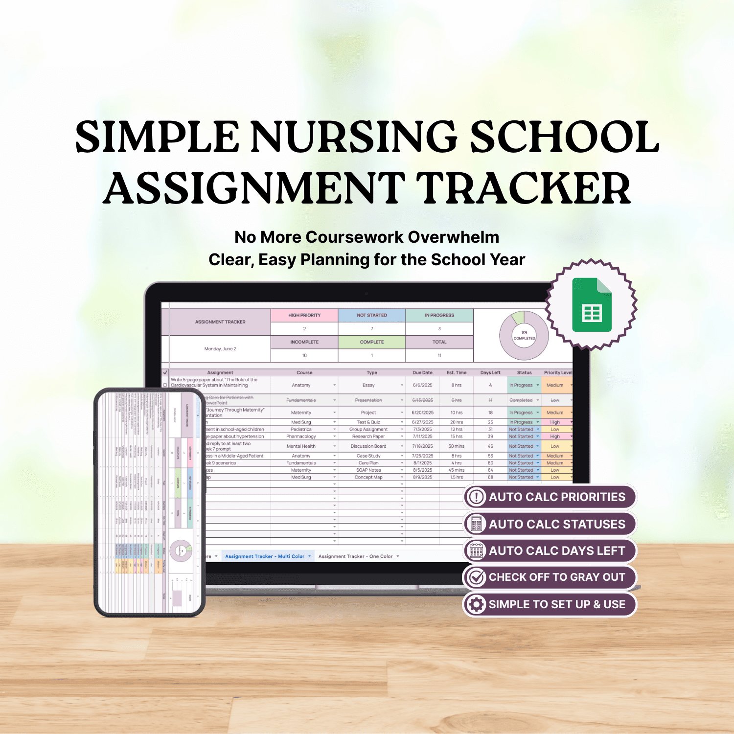 Nursing School Assignment Tracker product image (10)