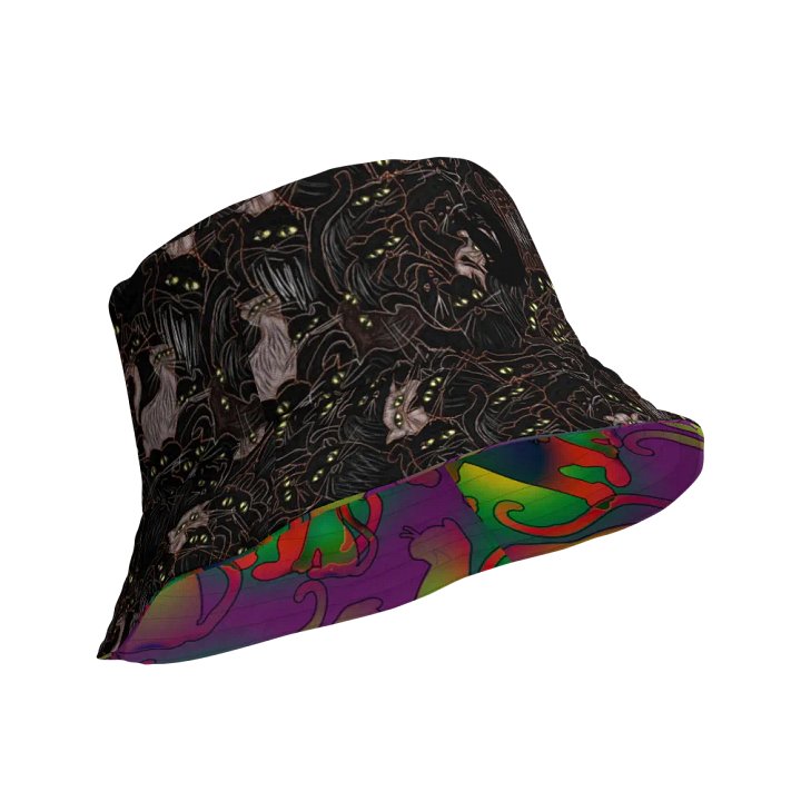 Abstract and Black Cats Bucket Hat product image (1)