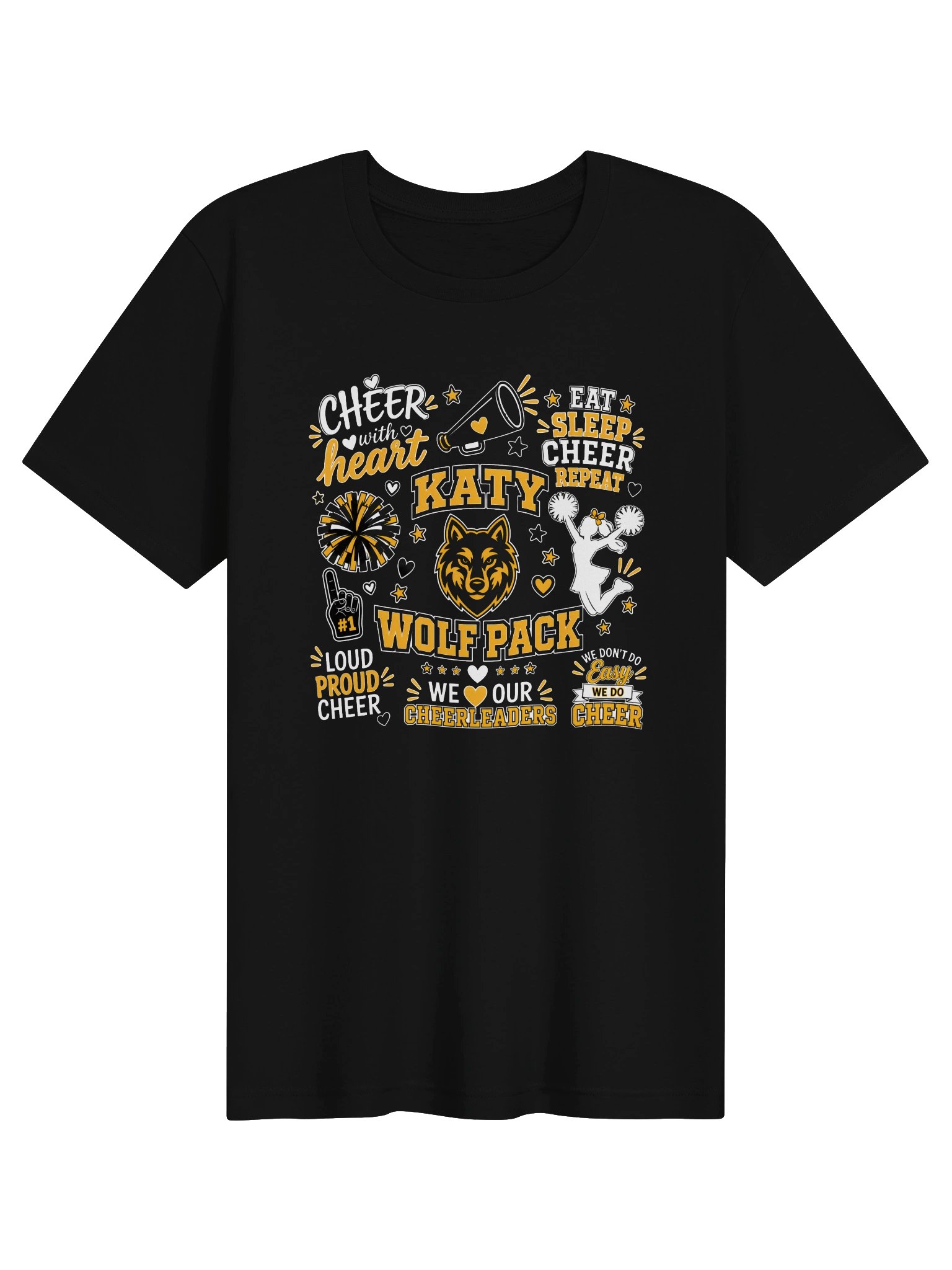 Katy Wolfpack Cheer Spirit Tee-Black product image (1)