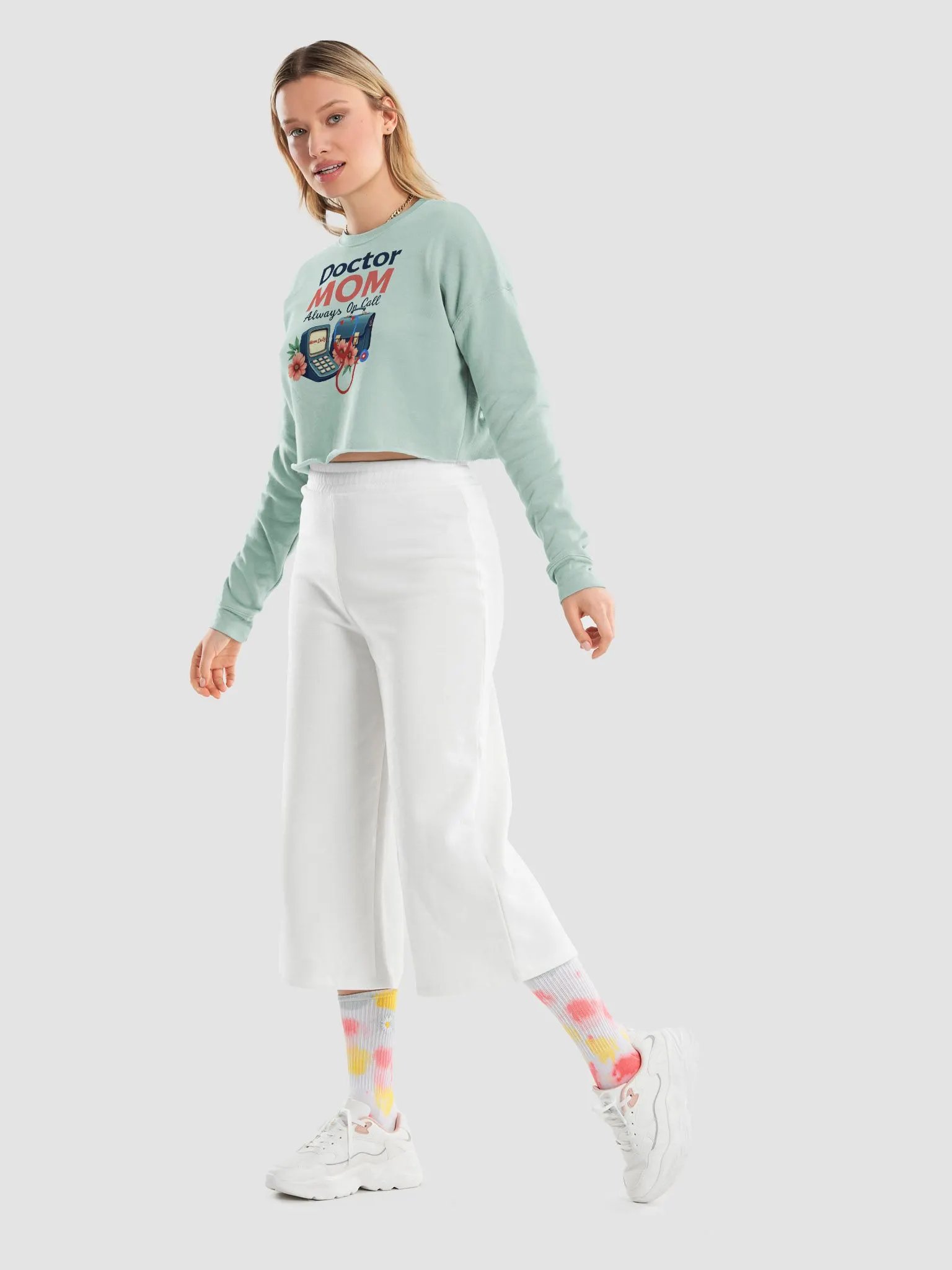 Doctor Mom, Always On Call Crop Sweatshirt product image (34)