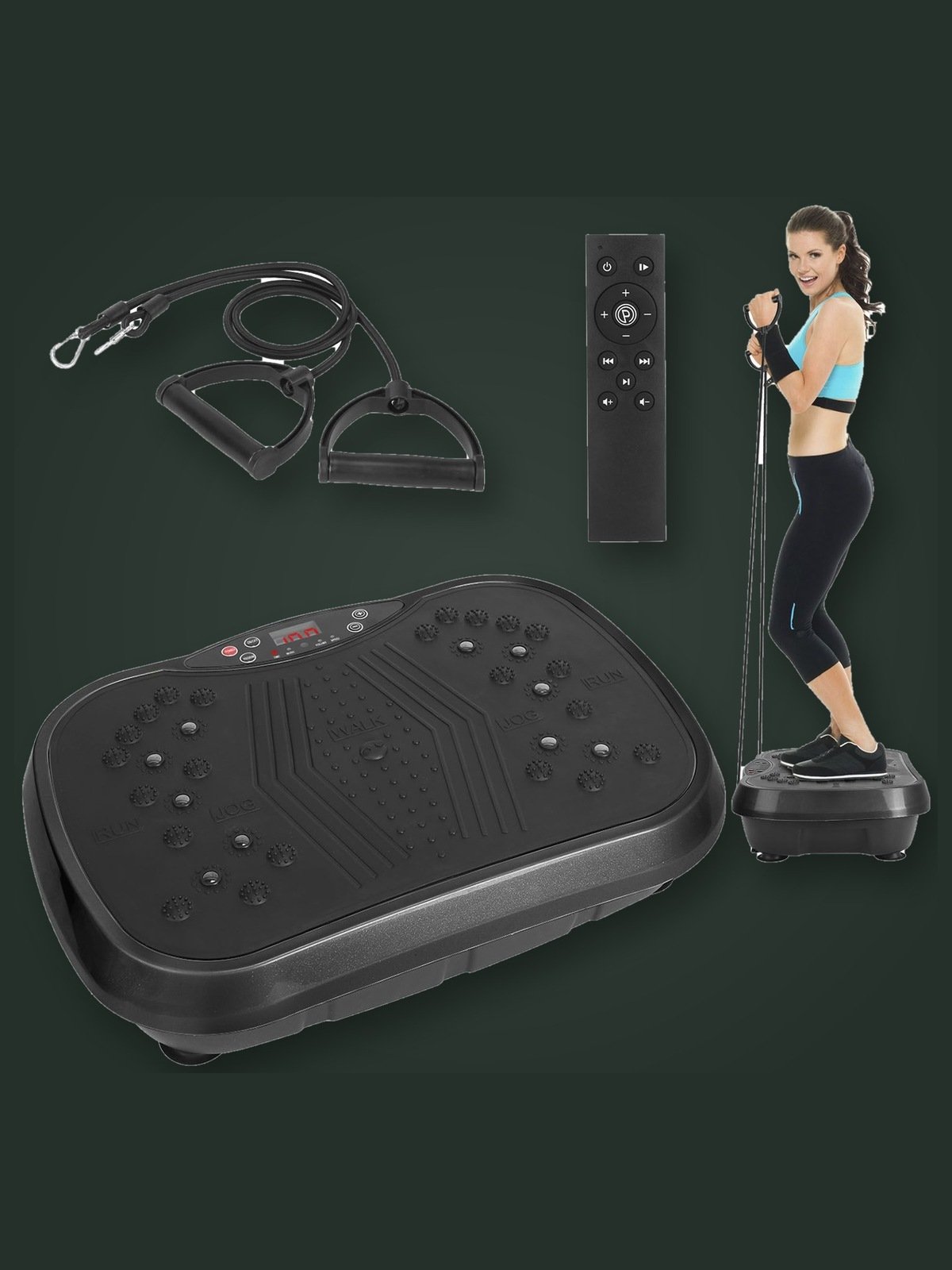 Whole Body Vibration Plate Exercise Machine with Remote, 120 Speeds & Resistance Bands product image (2)