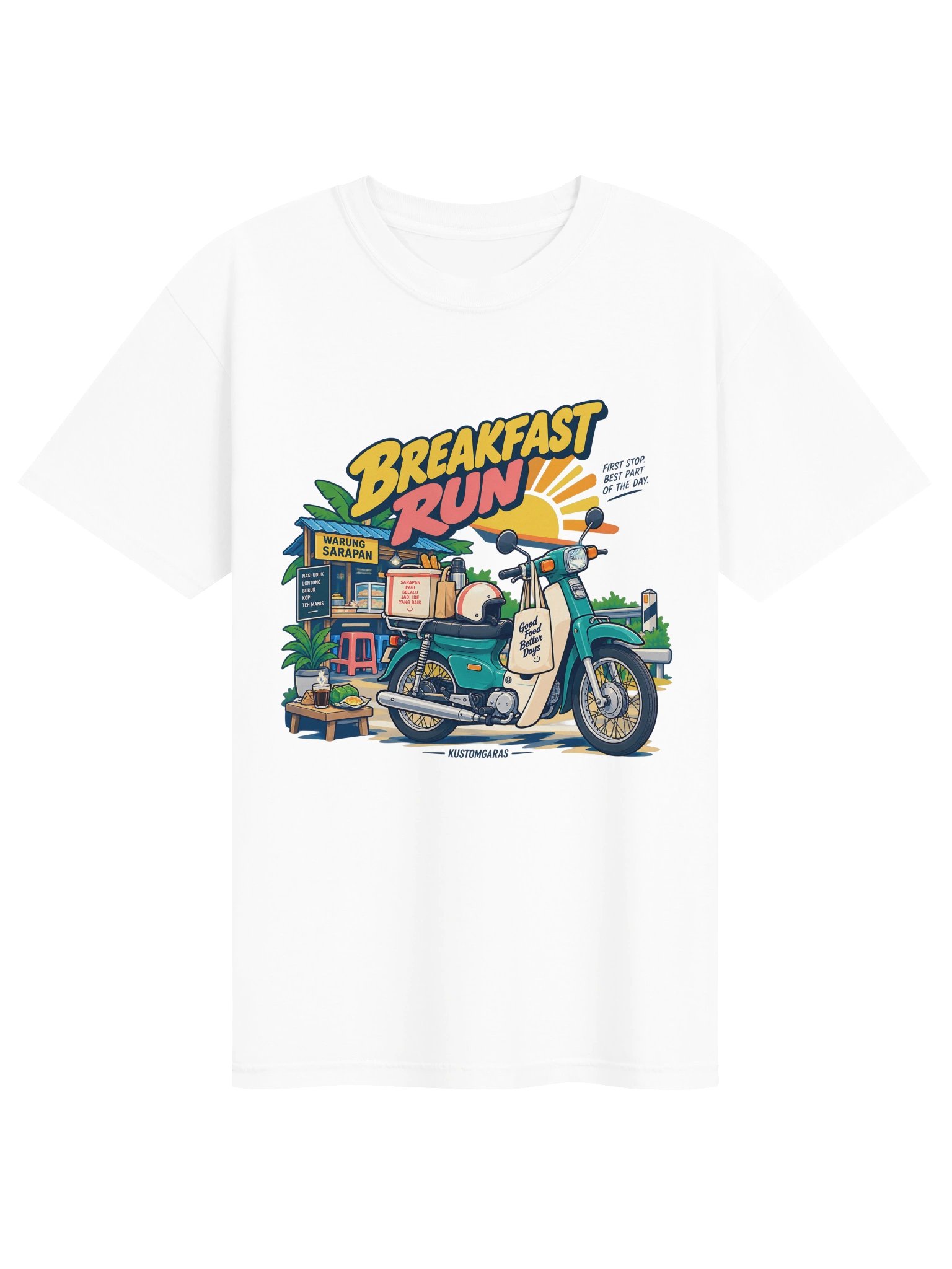 Breakfast Run Kustom Garas T-Shirt product image (1)