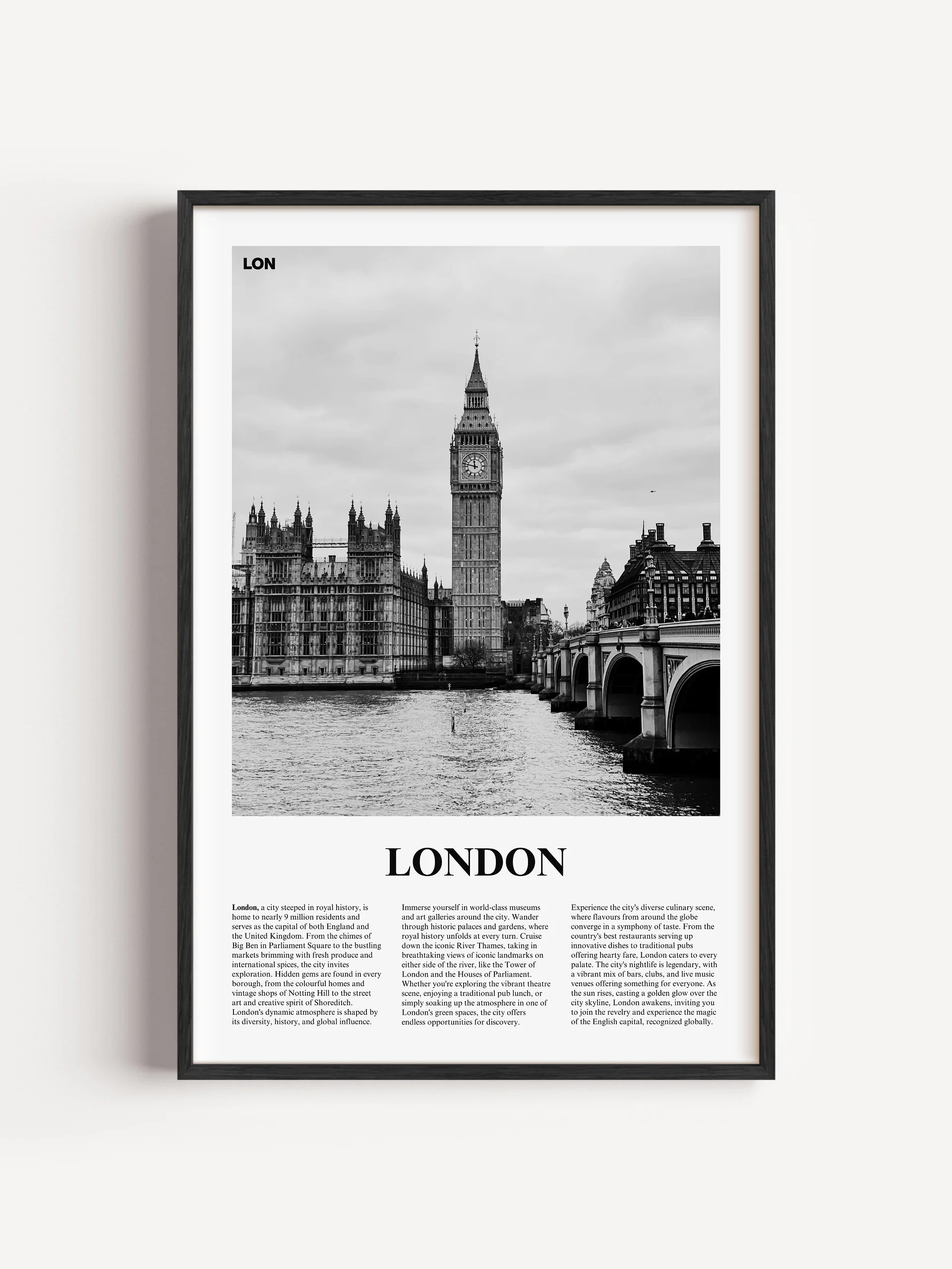London 01 Newspaper Poster | Framed product image (1)