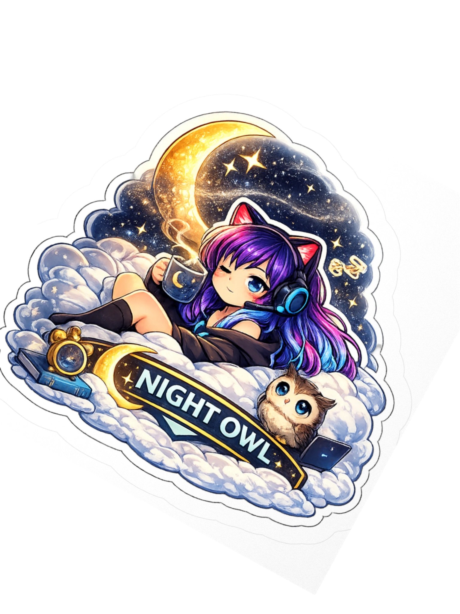 • AKC // Callie Sticker NIGHT OWL | Callie Emote Badge Series product image (2)
