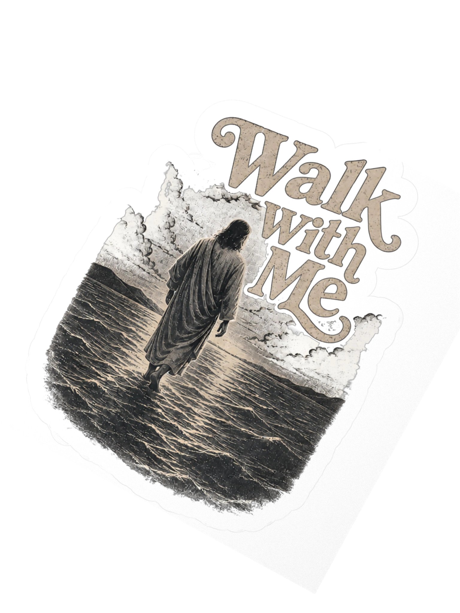 Walk with Me - Jesus Kiss Cut Sticker product image (6)