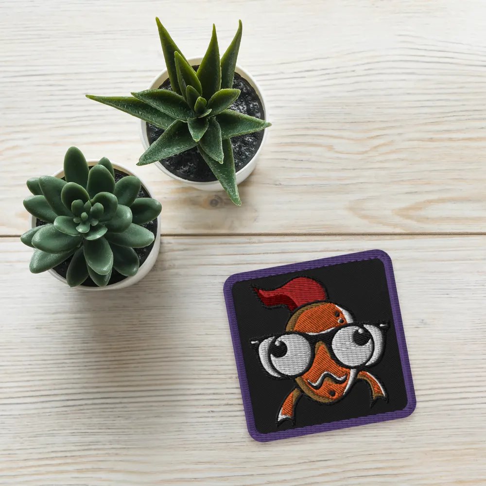 FEESH Logo Square Patch [purple border] product image (4)