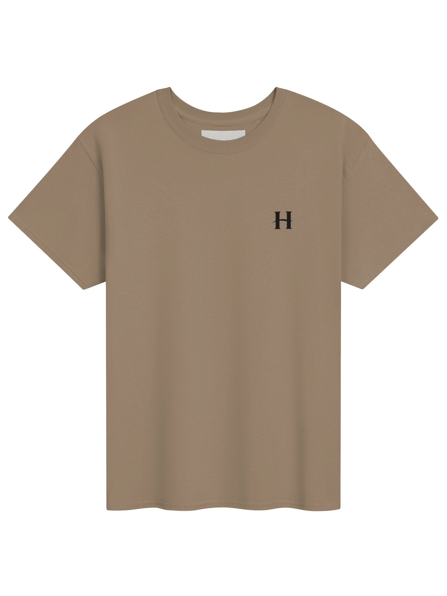Hidenza H Logo Tee – Mocha Brown Premium Oversized T-Shirt with Chest Logo product image (1)