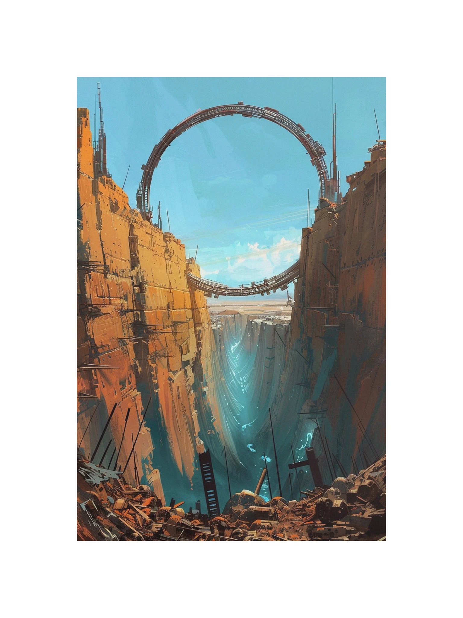 Muted Teal Colossal Orbital Poster product image (12)