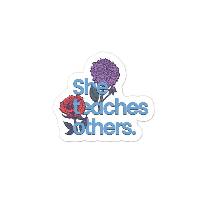 She Teaches Vinyl Decal product image (1)