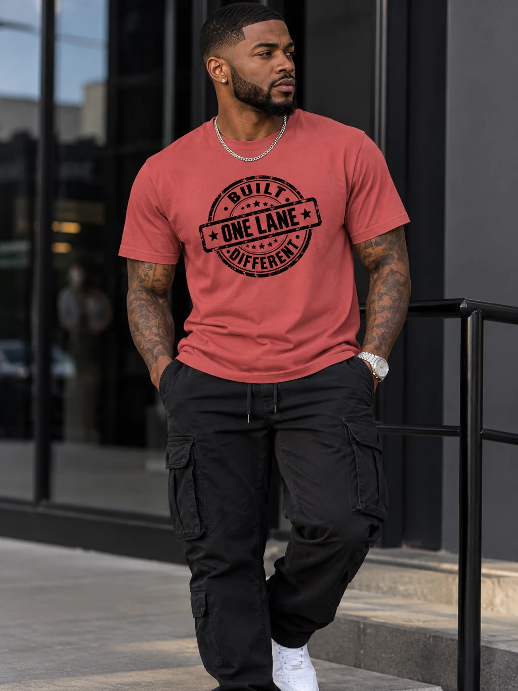 One lane Minimal Black Comfort Colors Tee product image (5)