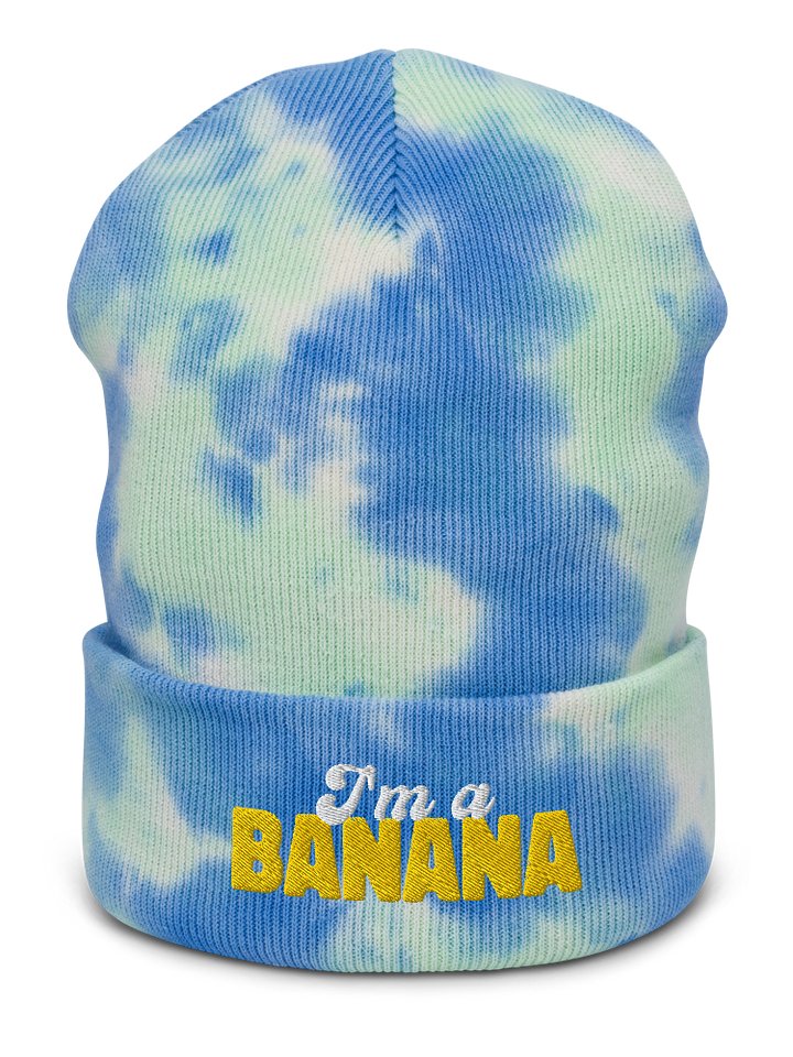 I'm a Banana tie dye beanie product image (1)