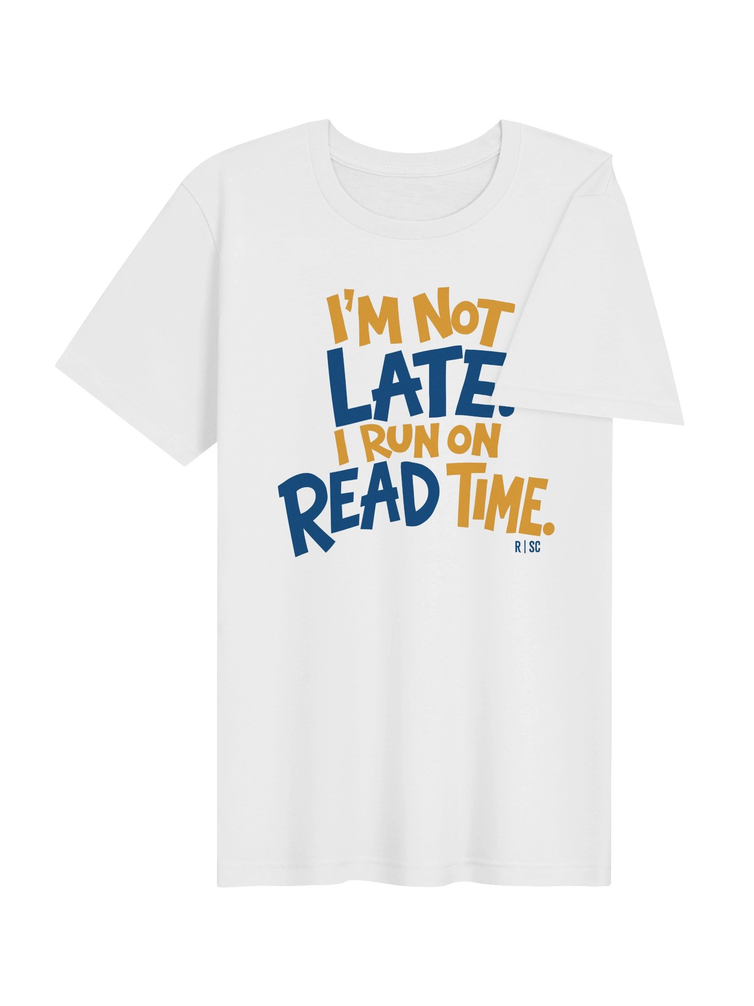 Read Time T-Shirt (Orange & Blue) product image (4)