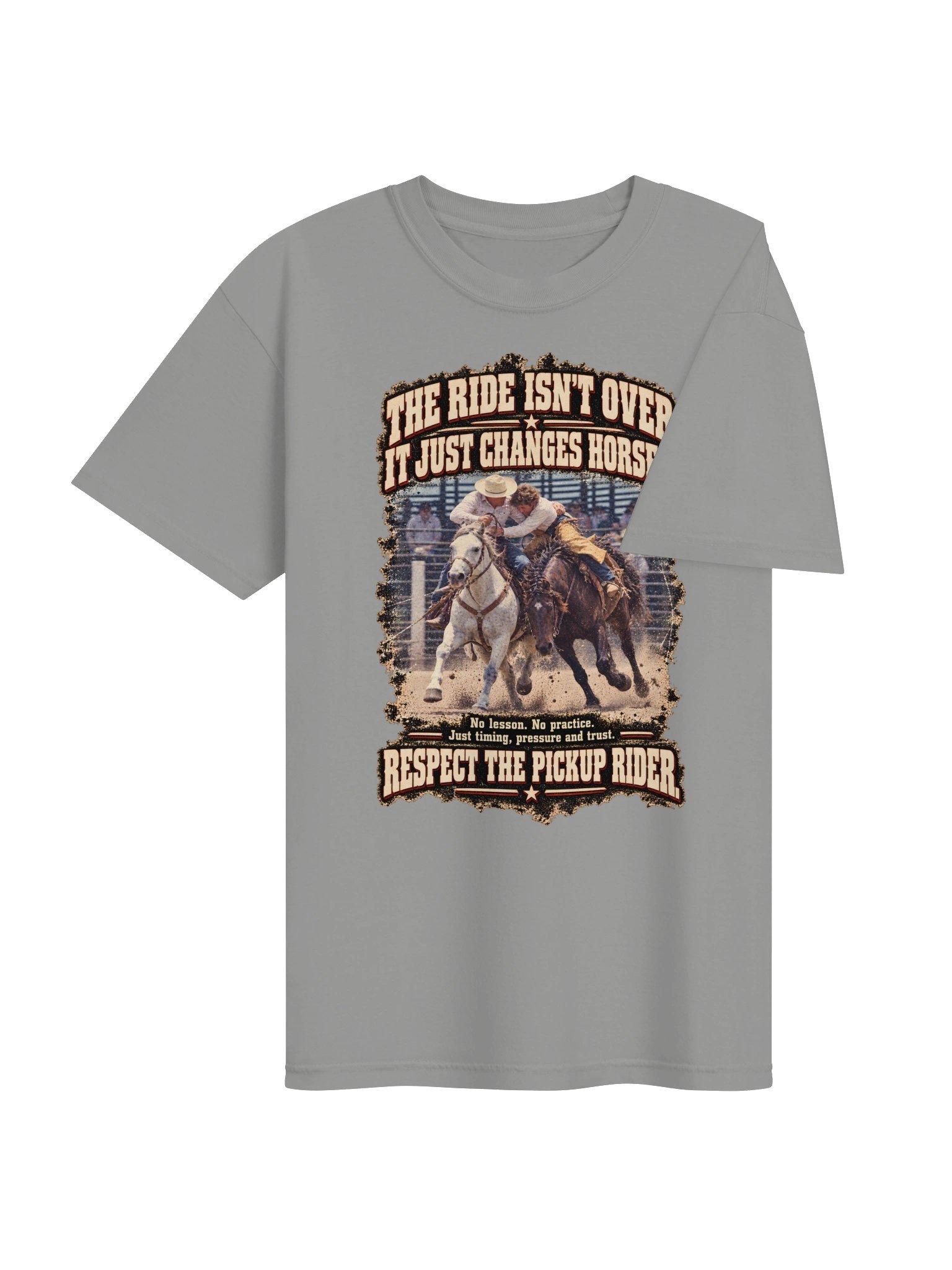 Rodeo Pickup Rider Shirt — Respect the Pickup Rider | Broken Arena™ product image (5)