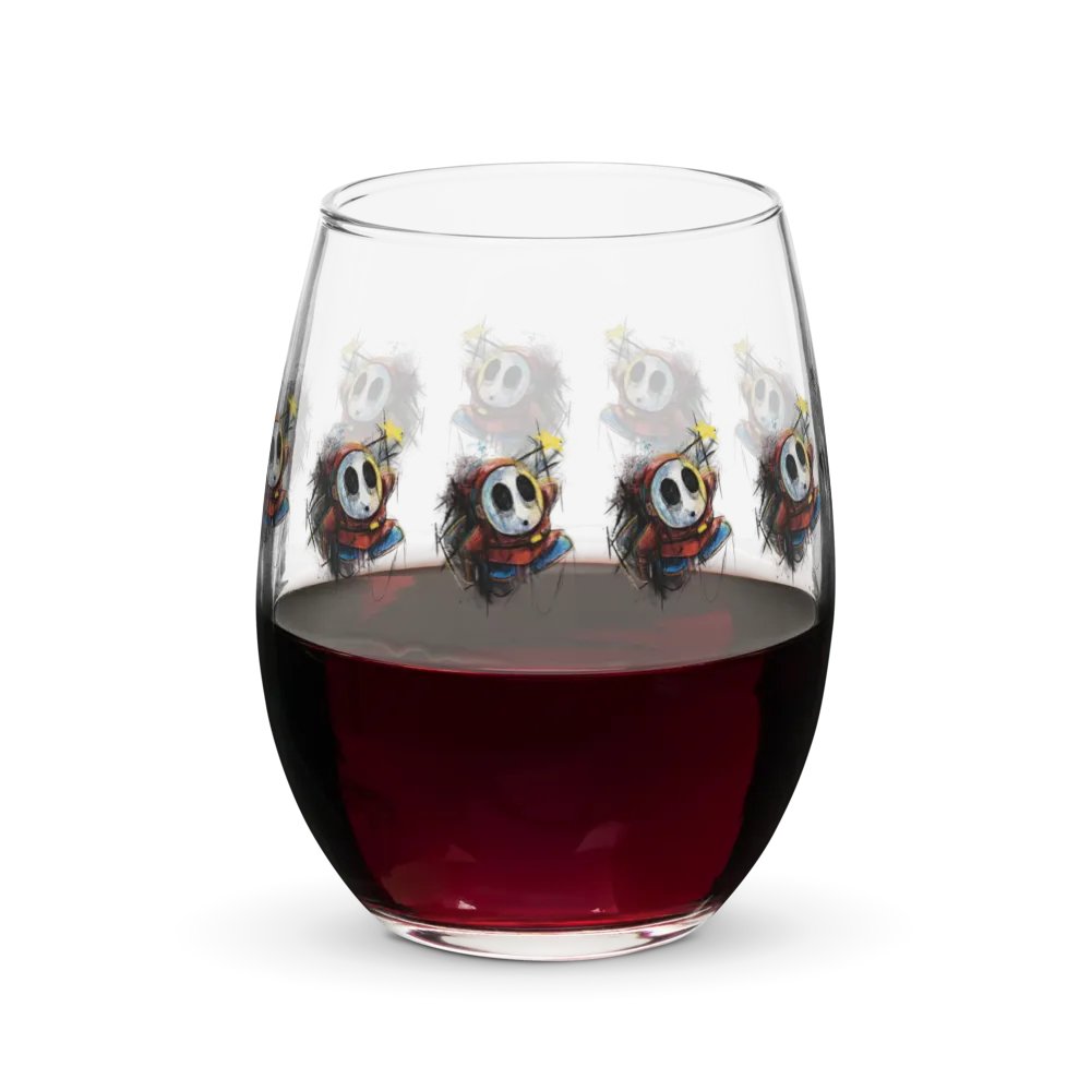Shy Guy by StephyJ Stemless Wine Glass product image (8)