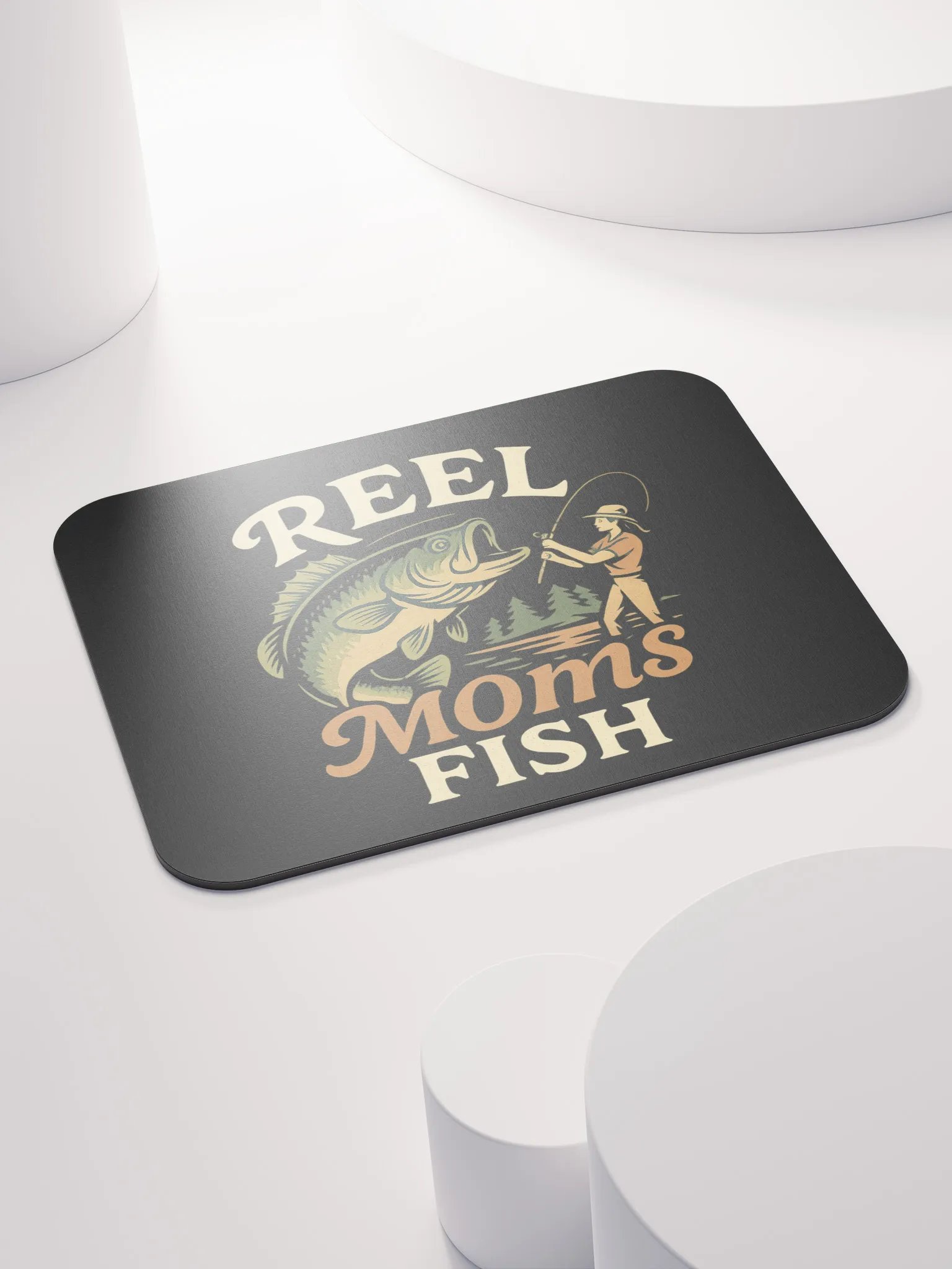 Reel Moms Fish Mouse Pad – Fun Vintage Desk Pad for Angler Moms product image (4)