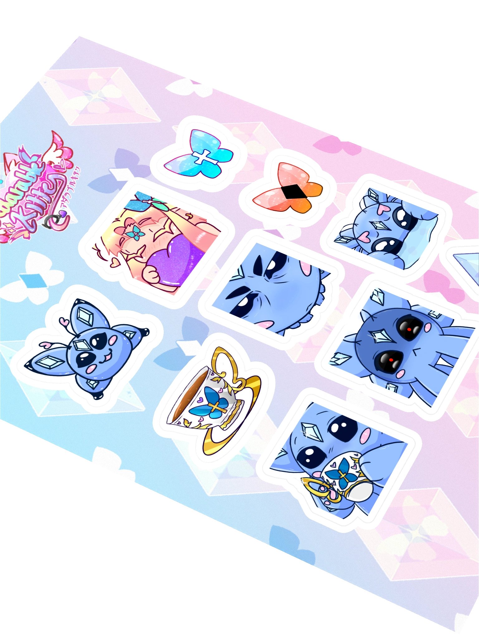 AdarableKitten Assorted Emote Sticker Sheet product image (2)