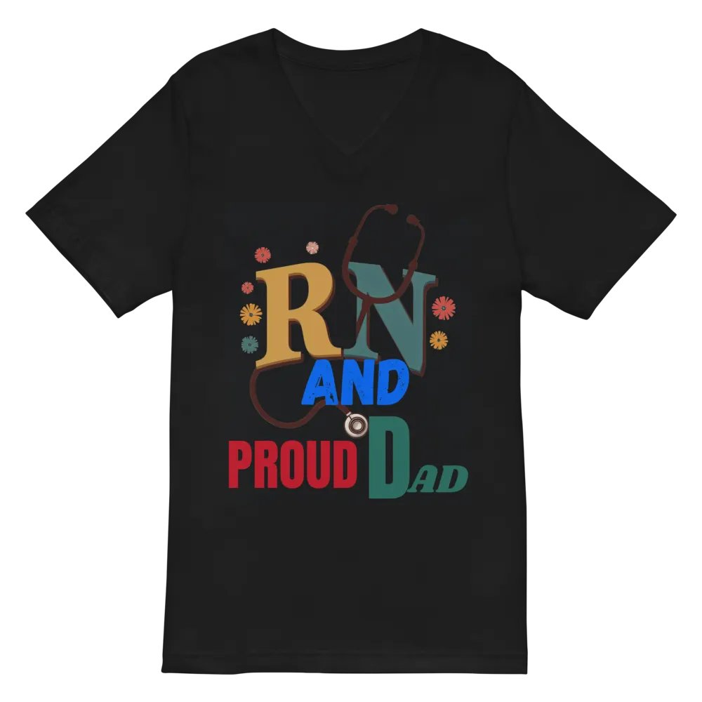 Proud RN Stethoscope V-Neck Tee product image (3)