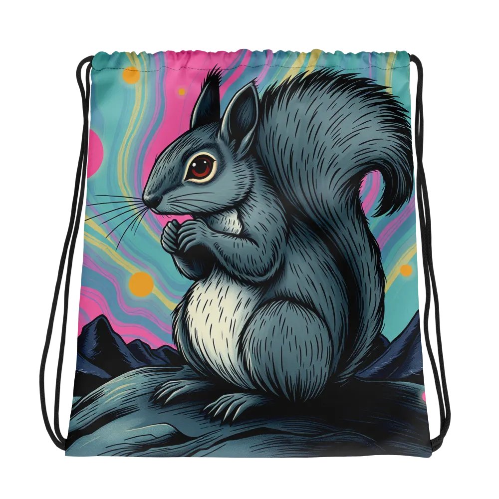 Surreal Squirrel All-Over Drawstring Bag product image (1)