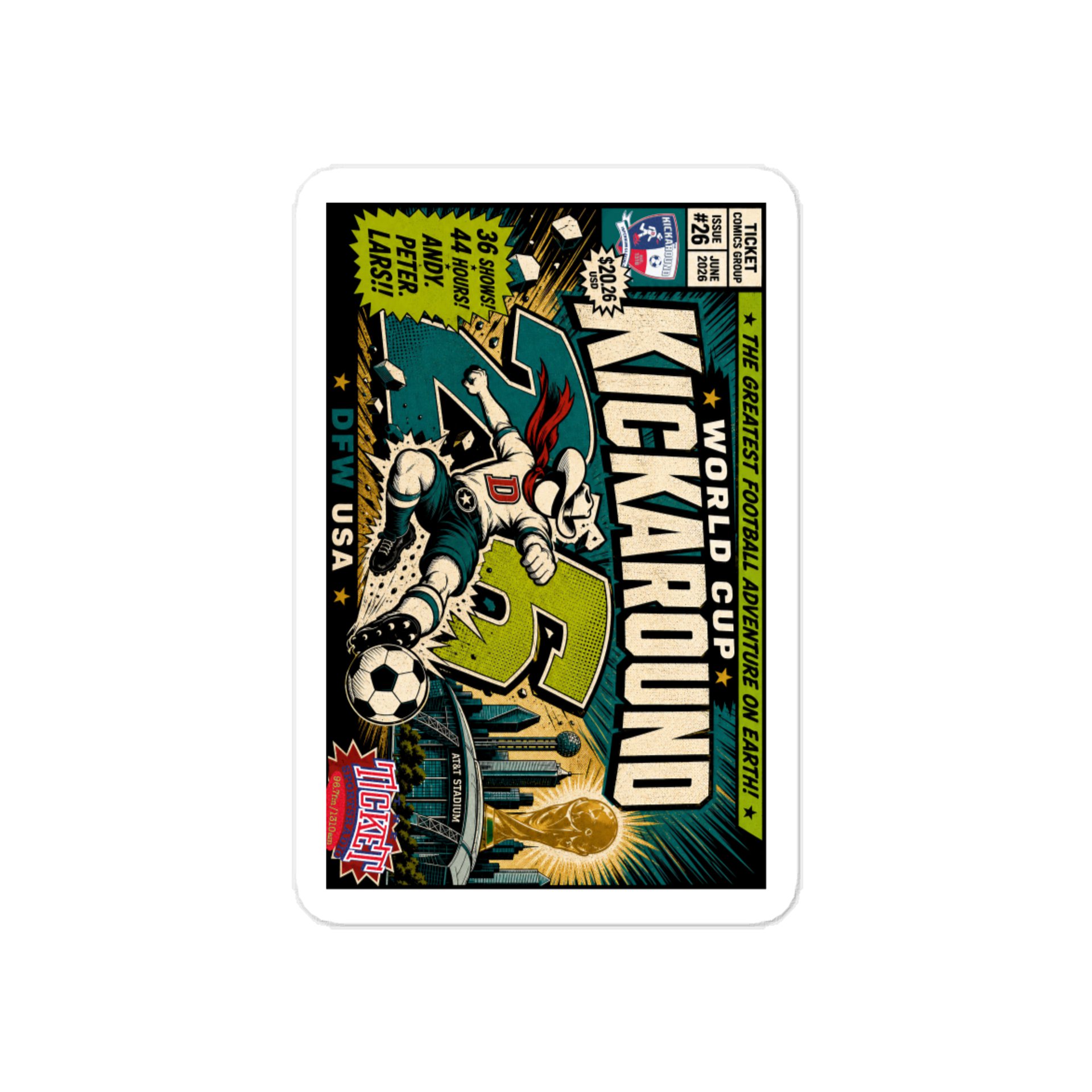WORLD CUP KICKAROUND STICKER product image (2)
