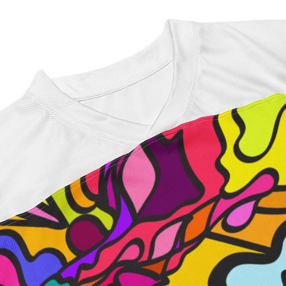 Vibrant Abstract Harmony Hockey Jersey - Wave at Sunset product image (4)