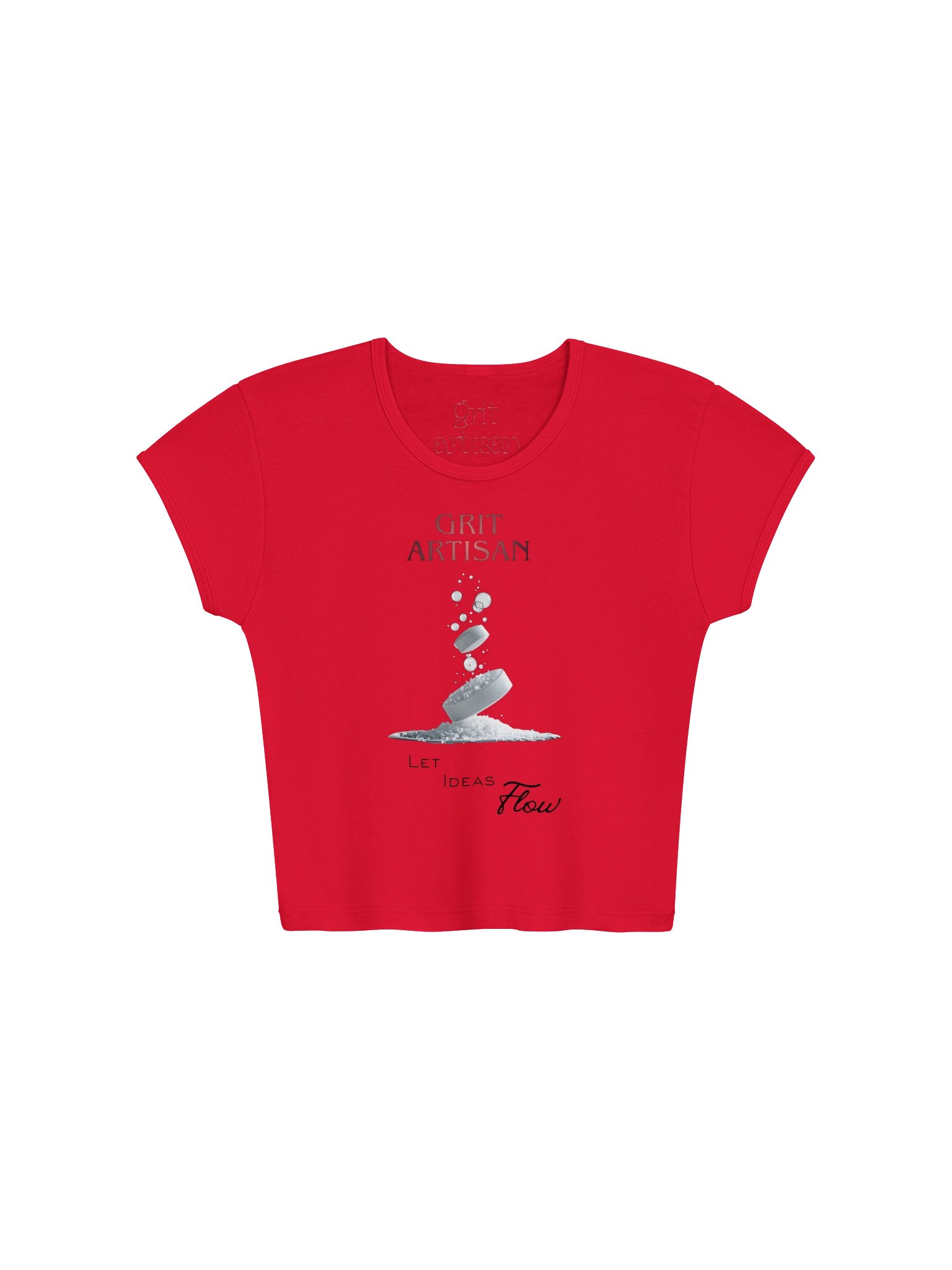 GRIT ARTISAN Abstract Graphic Crop Tee product image (1)