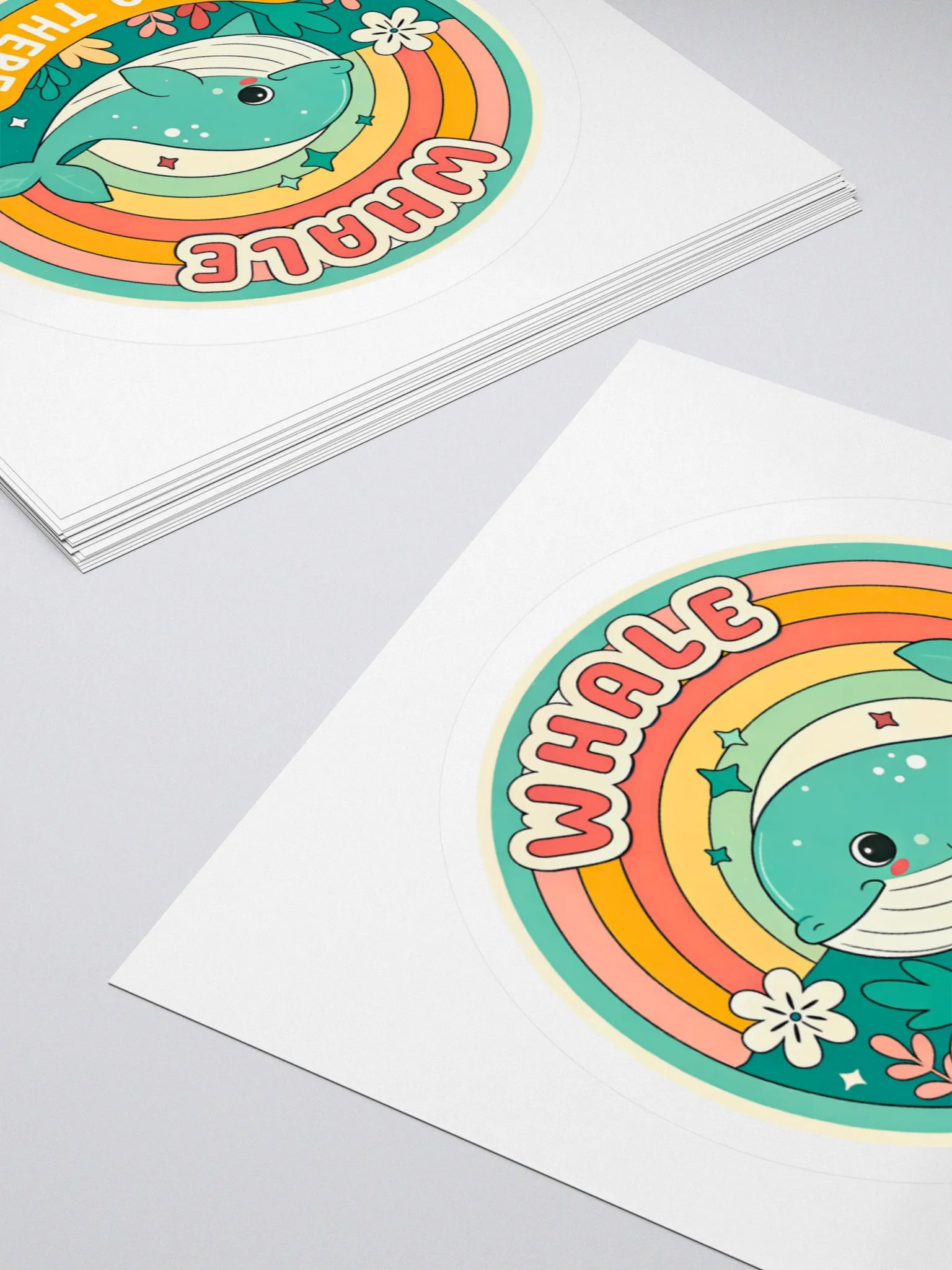 Whale Hello There Kiss Cut Sticker product image (11)