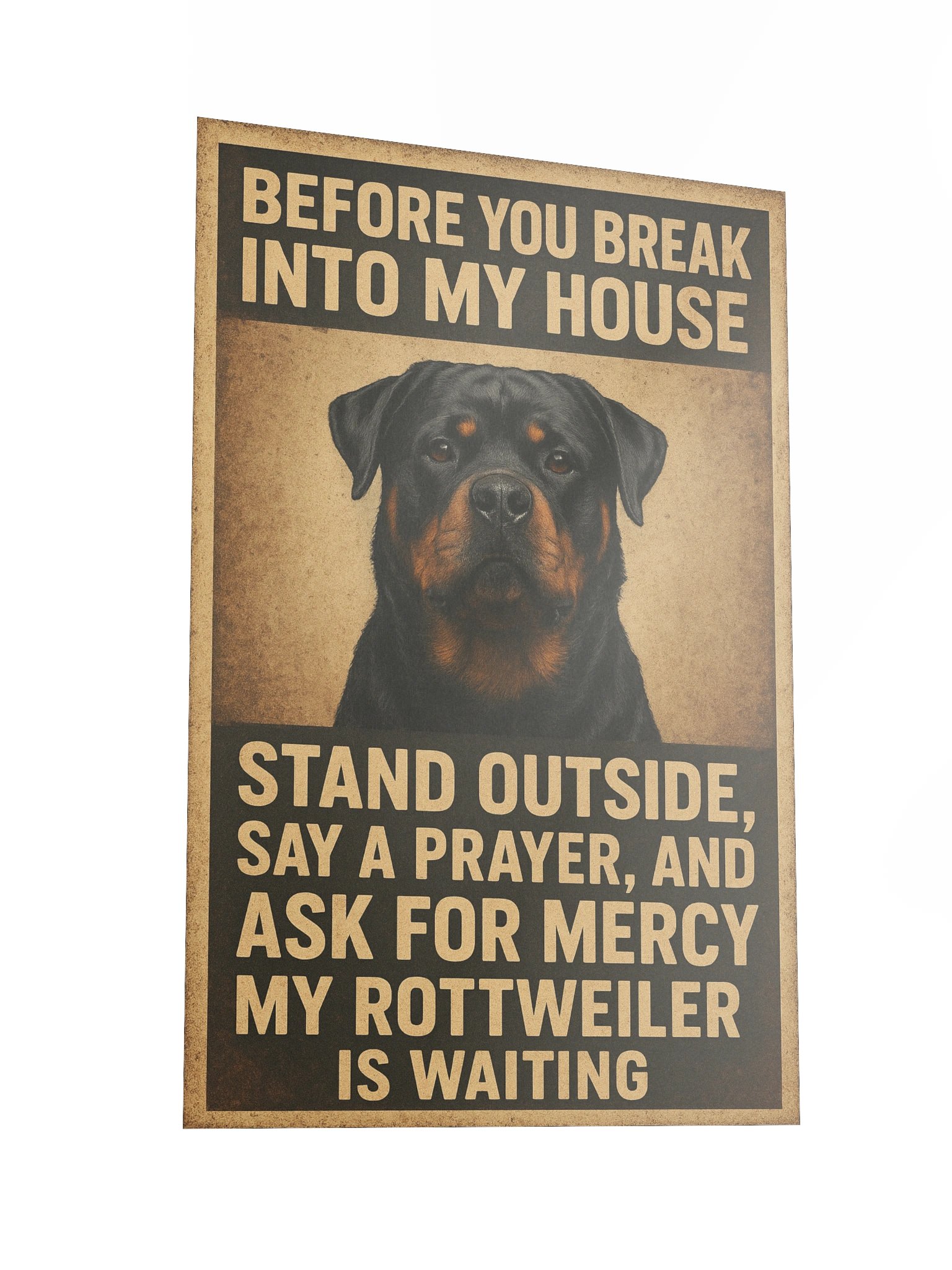 Rottweiler Warning Poster product image (4)