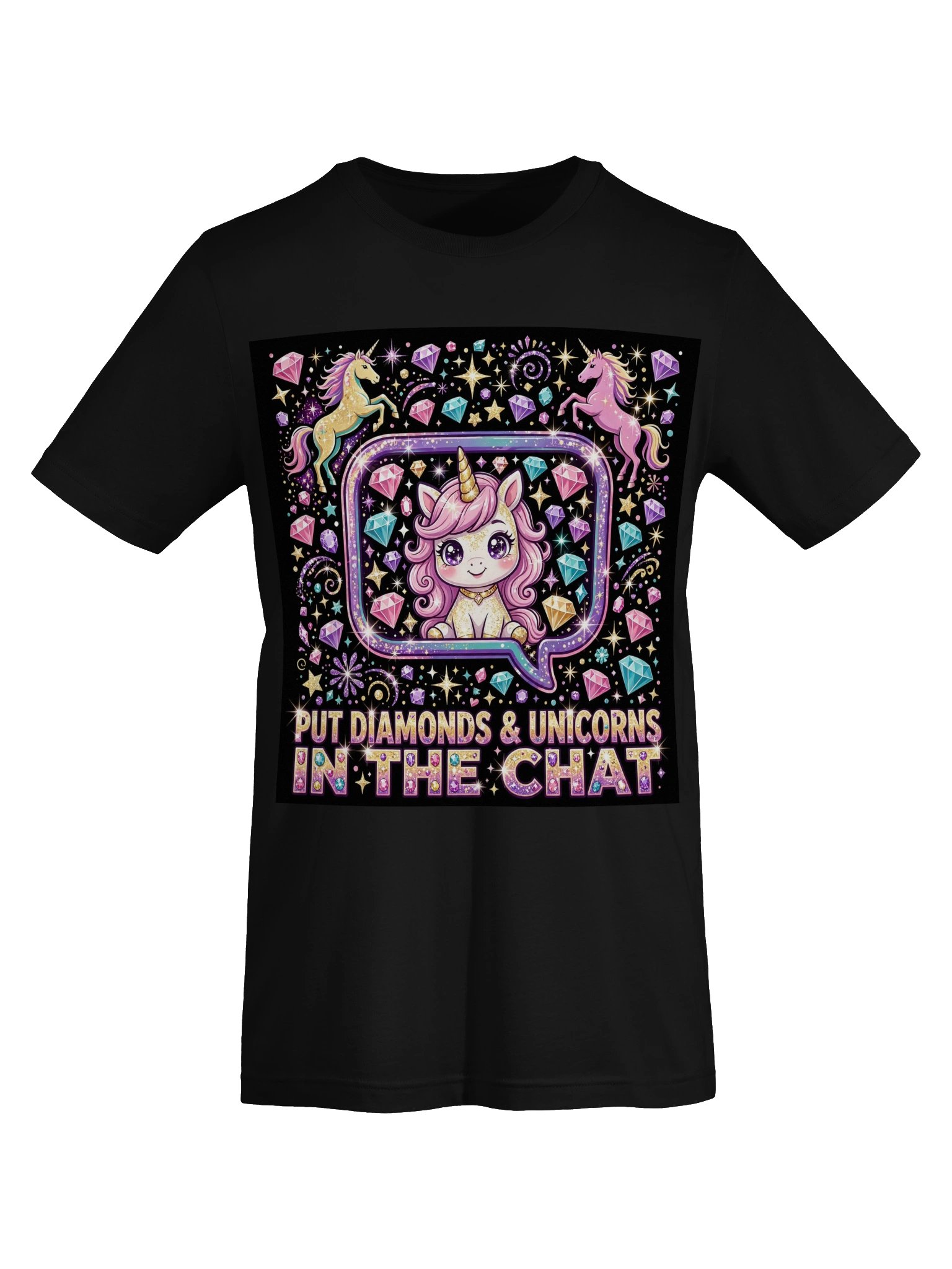 Put Diamonds and Unicorns in the Chat Tee product image (5)