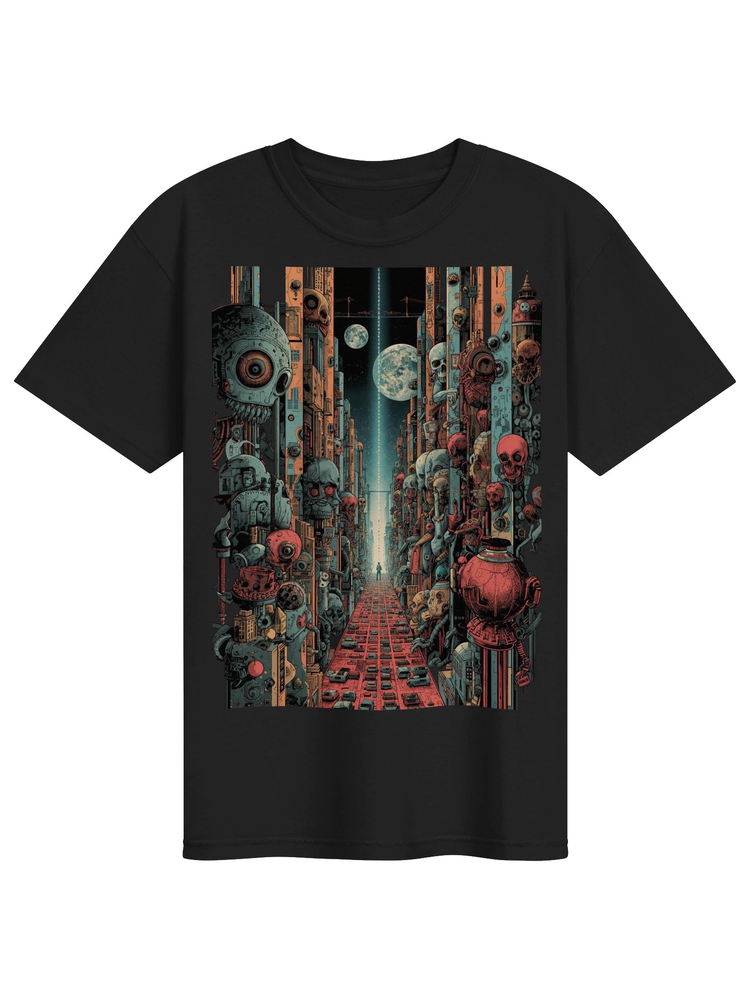 Dystopian Neon Cityscape Heavyweight T-Shirt product image (1)