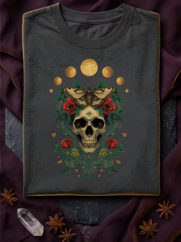 Celestial Skull Moth T-Shirt product image (1)