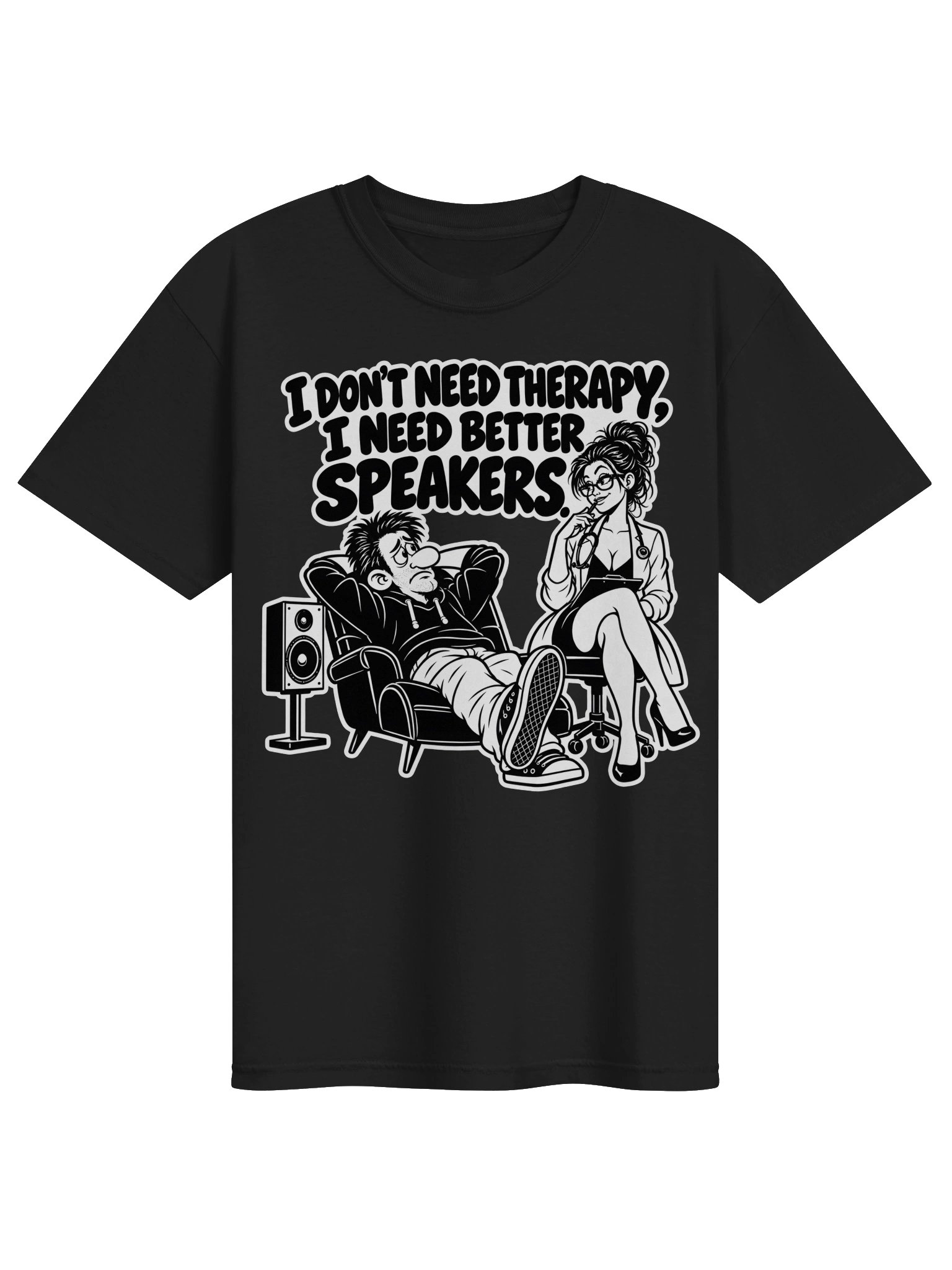 I Don't Need Therapy. I Need Better Speakers - Dyed Heavy T-Shirt product image (1)