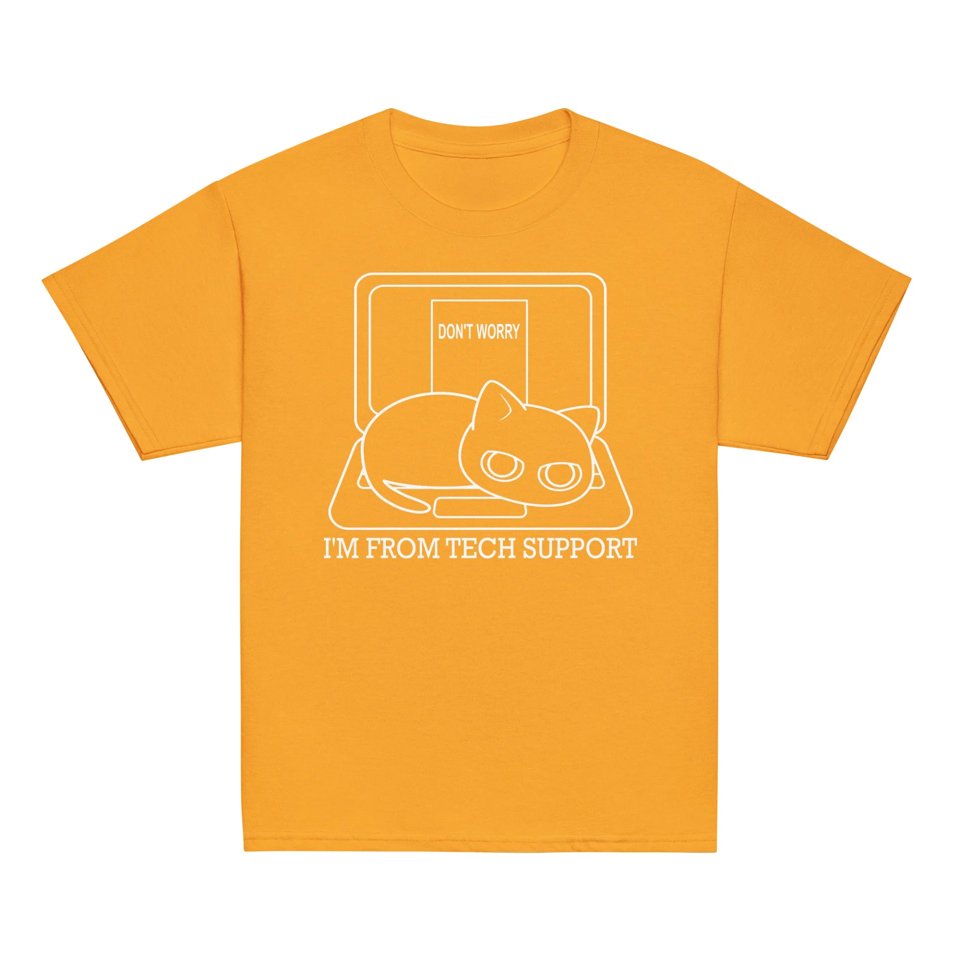 Cat on Laptop - Unisex Youth Heavyweight T-shirt product image (2)
