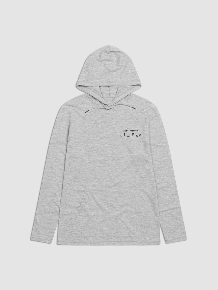 *not* mentally linear (sm. design) printed lightweight hoodie product image (2)