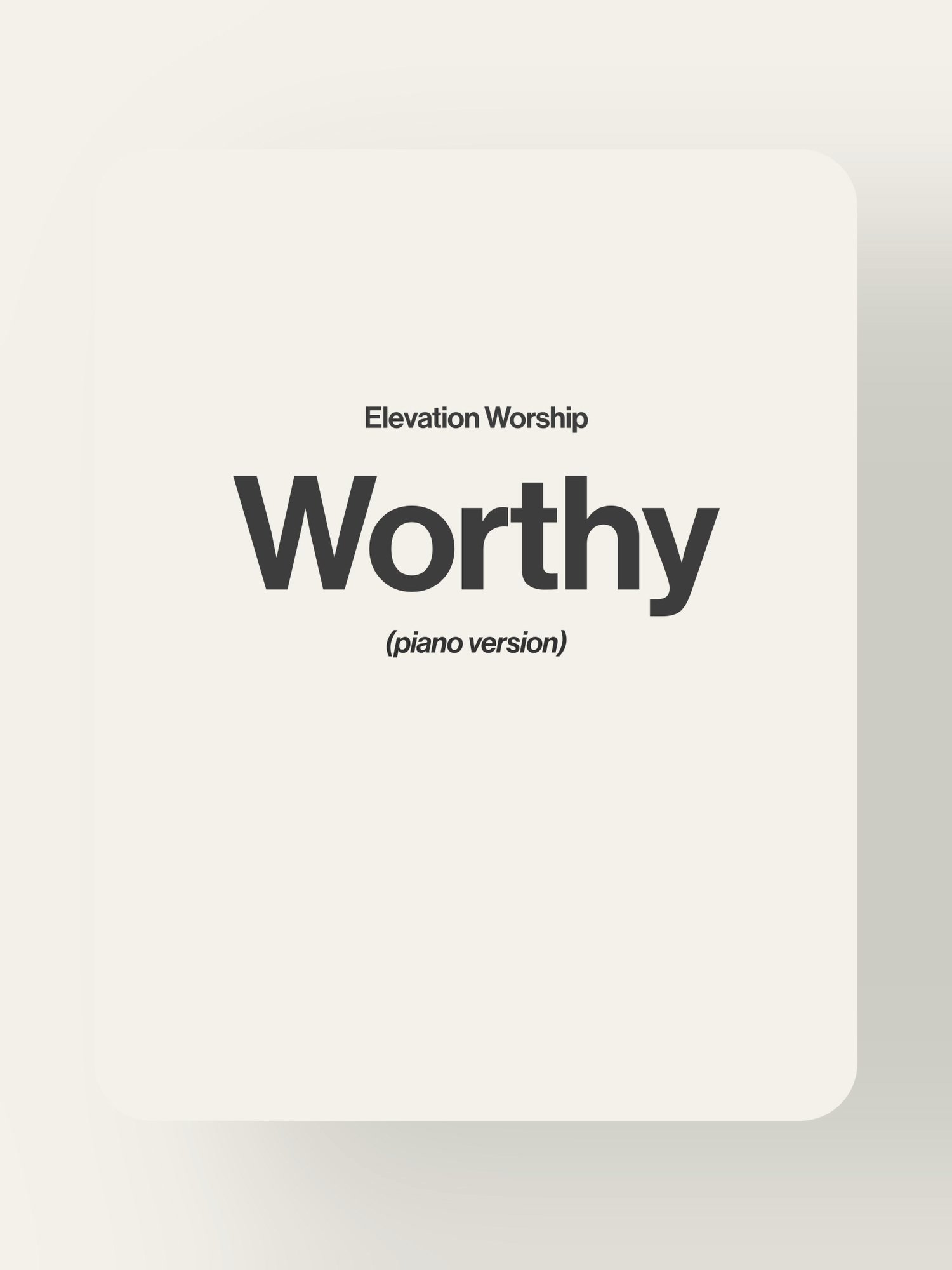 Worthy - Elevation Worship product image (1)