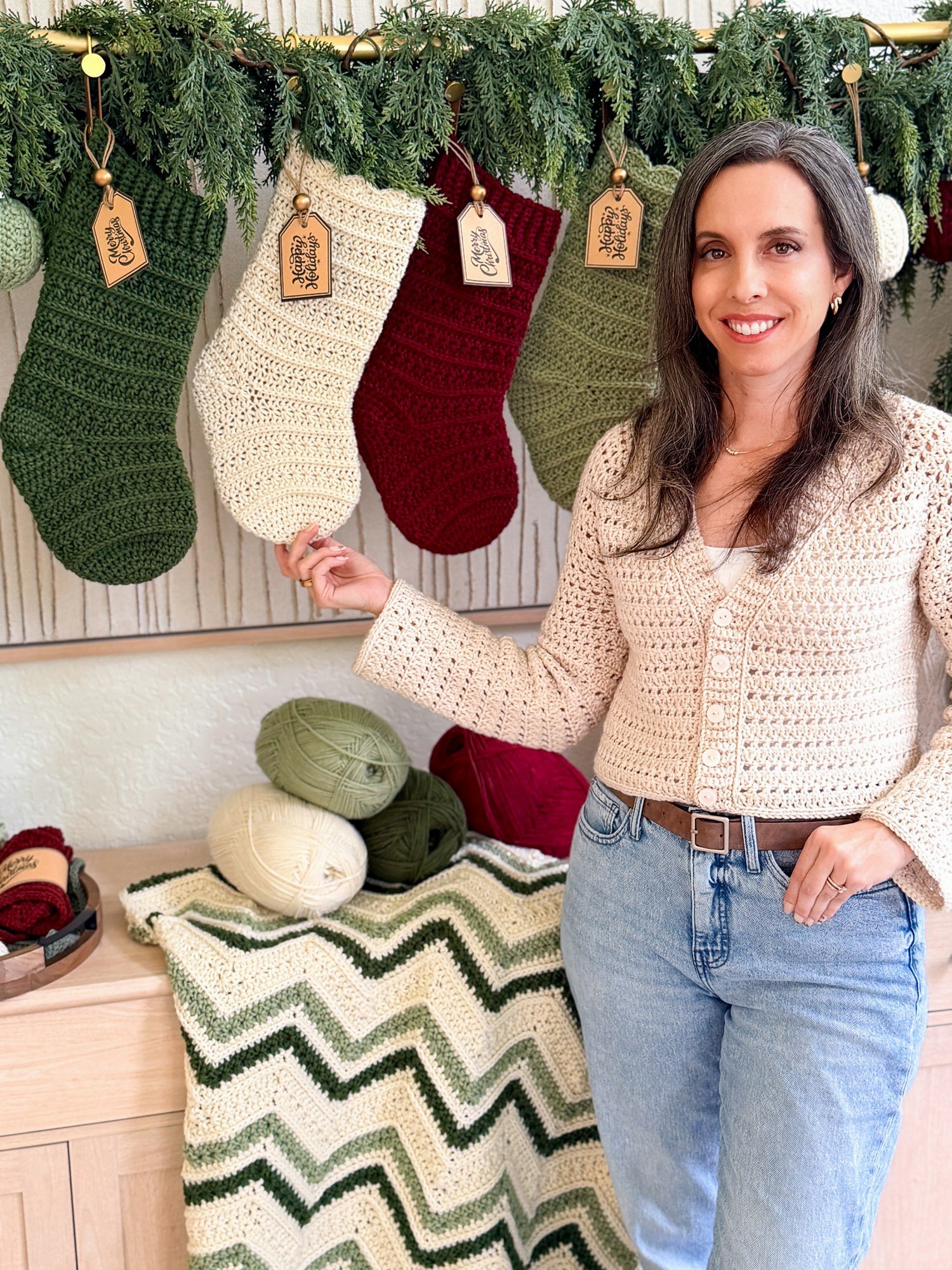 Petal Loop Stitch Crochet Stocking Pattern product image (6)