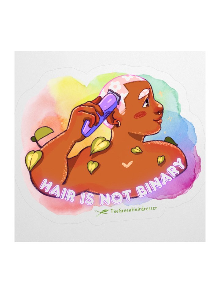 Hair is Not Binary Sticker product image (2)
