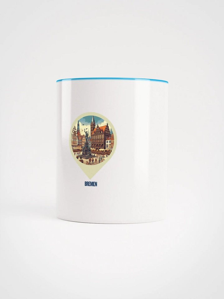 Town Square Delight Ceramic Mug | AI Design Bremen city product image (1)