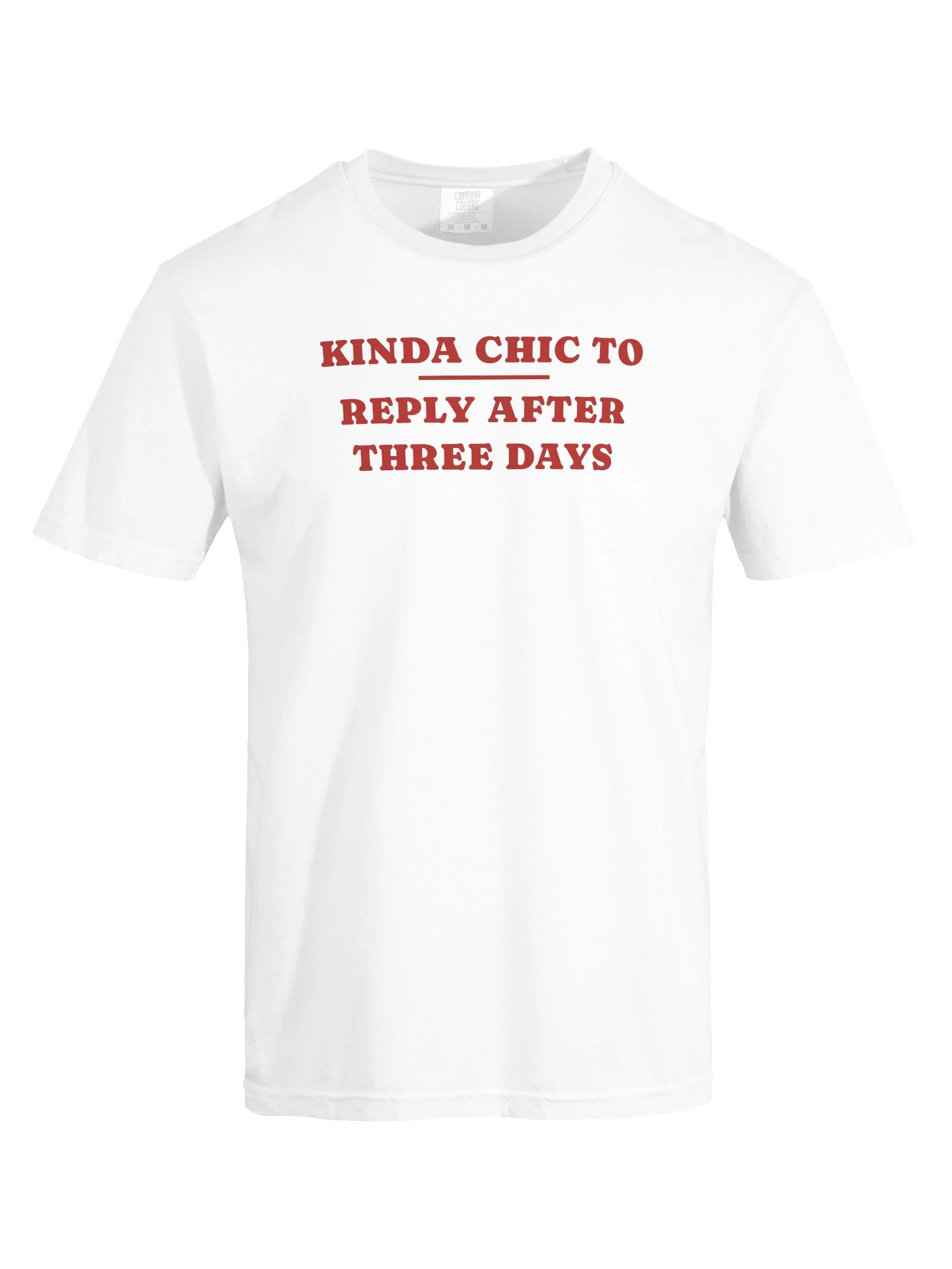 kinda chic to reply after three days white red product image (5)