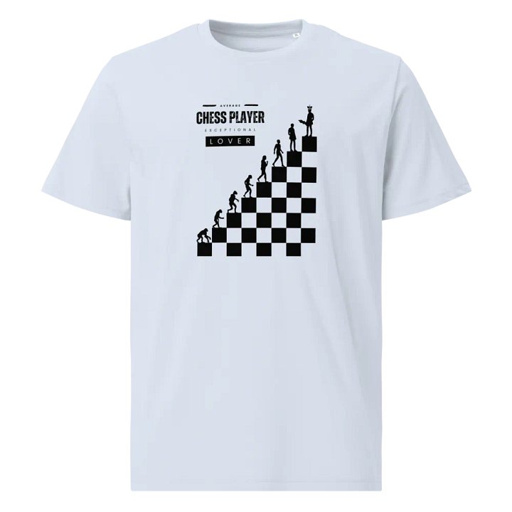 The Evolution of Chess T-Shirt - Light & Slogan Edition product image (1)