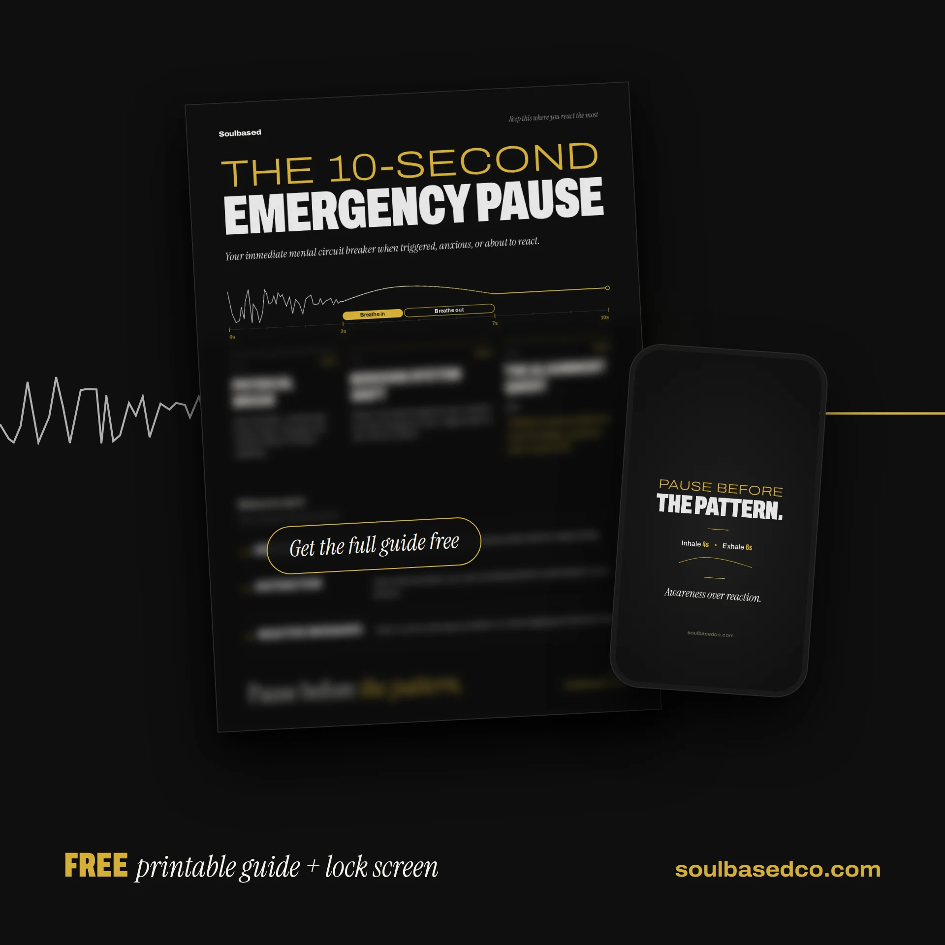 The 10-Second Emergency Pause (Free PDF + Lock Screen) product image (1)