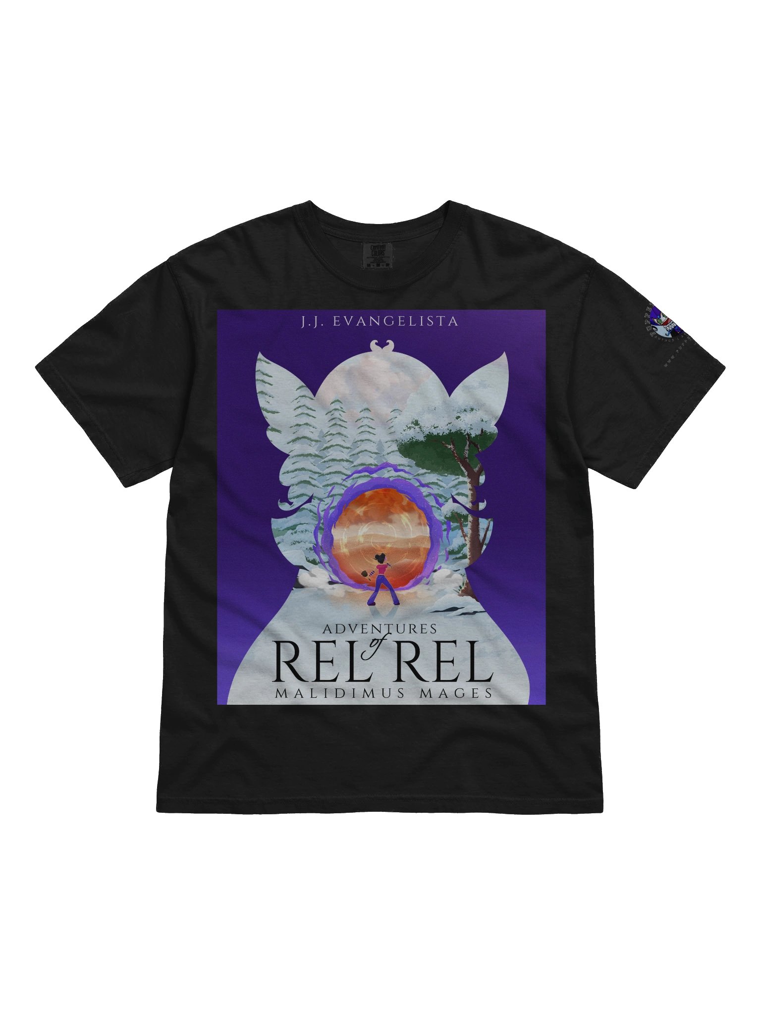 T-shirt "Adventures of Rel Rel Malidimus Mages [BOOK COVER]" product image (1)