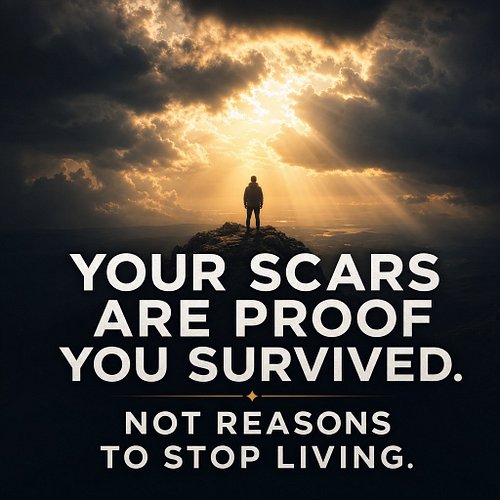 Your scars are proof you survived. Not reasons to stop living.