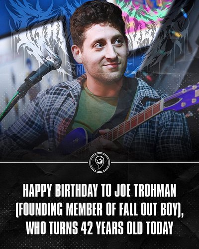 Happy birthday to Fall Out Boy founding member and guitarist, Joe Trohman who turns 42 years old today! 

What’s some of your...