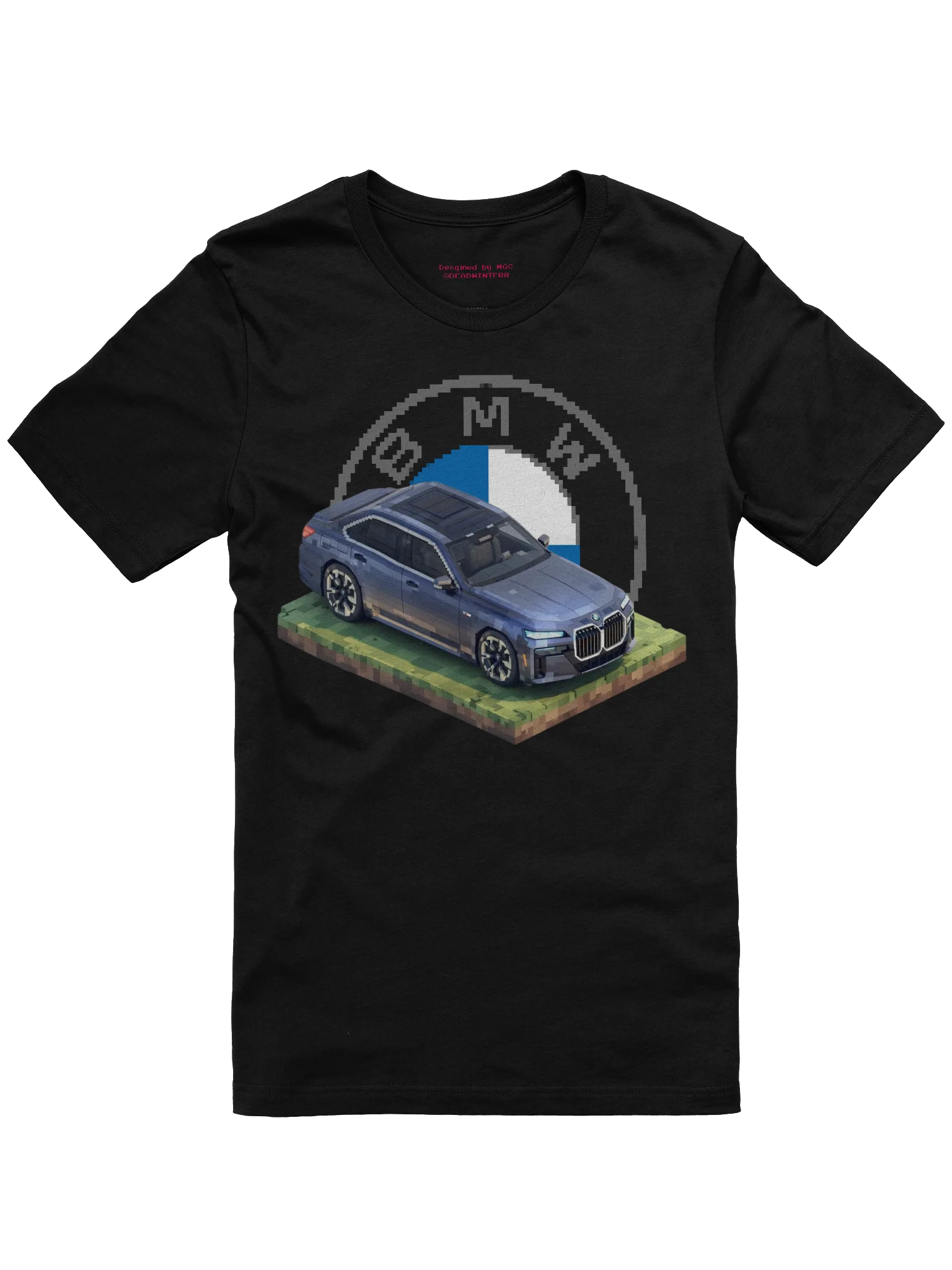 Frozen Blue BMW 7 Series Shirt (Pixel, Retro, Minecraft) product image (5)