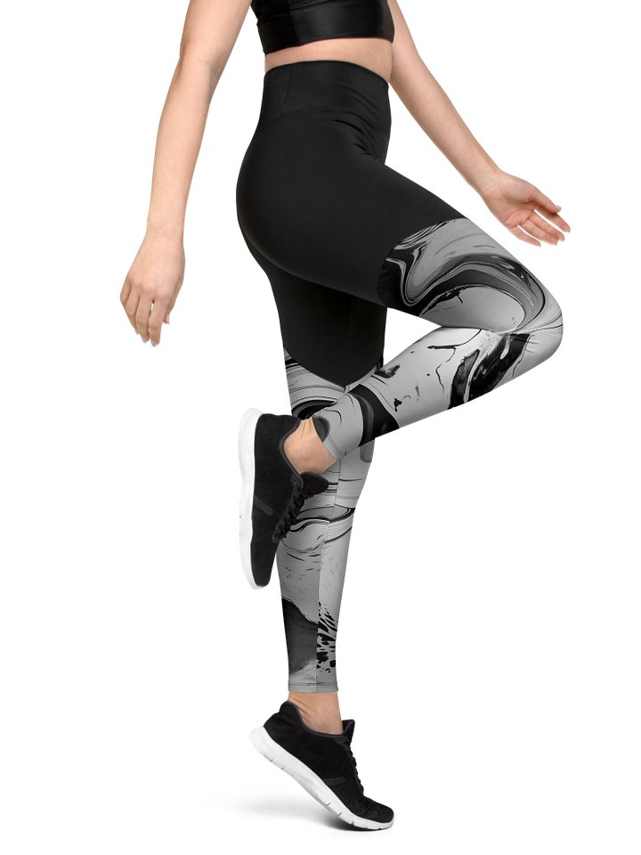 Black Marble-Sports Leggings product image (2)