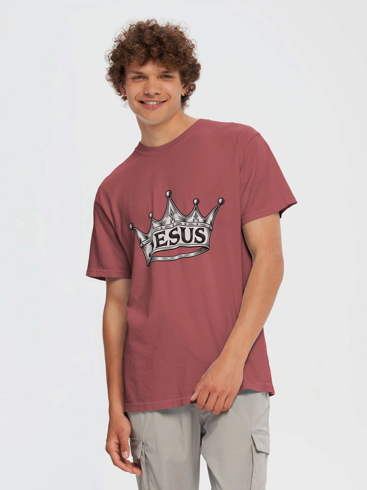 Jesus Is King | Crown T Shirt (Light) product image (5)