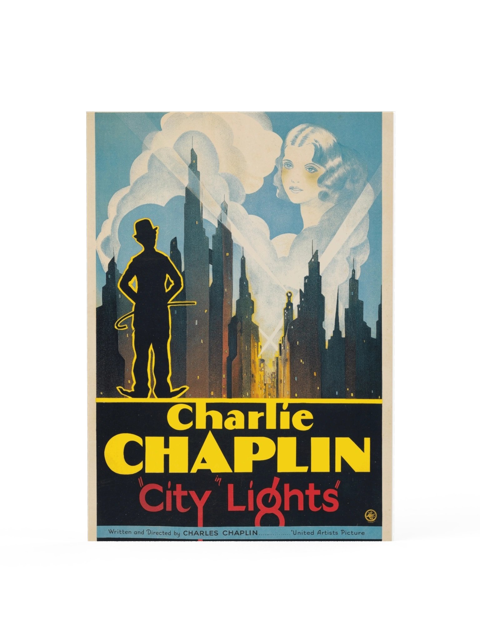 City Lights (1931) – Charlie Chaplin Vintage Movie Poster product image (2)