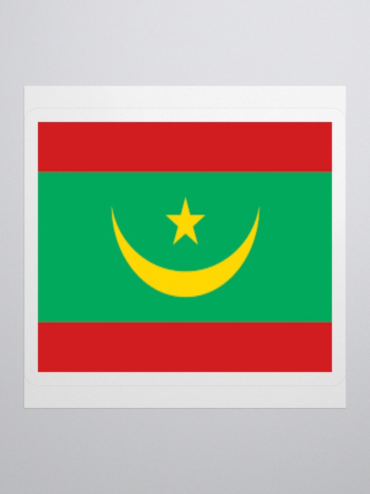 Mauritania National Flag Sticker - Exclusive Design, Premium Vinyl, Multiple Sizes product image (1)