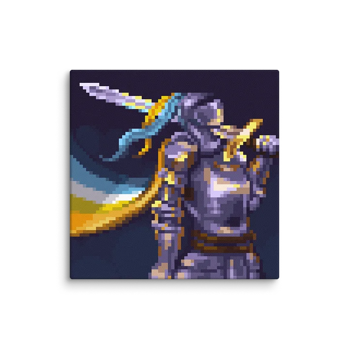 AroAce Knight Pixel Art Canvas Print product image (1)