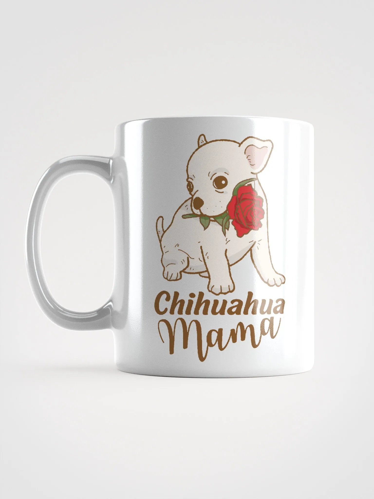 White Chihuahua Mama White Glossy Mug product image (6)